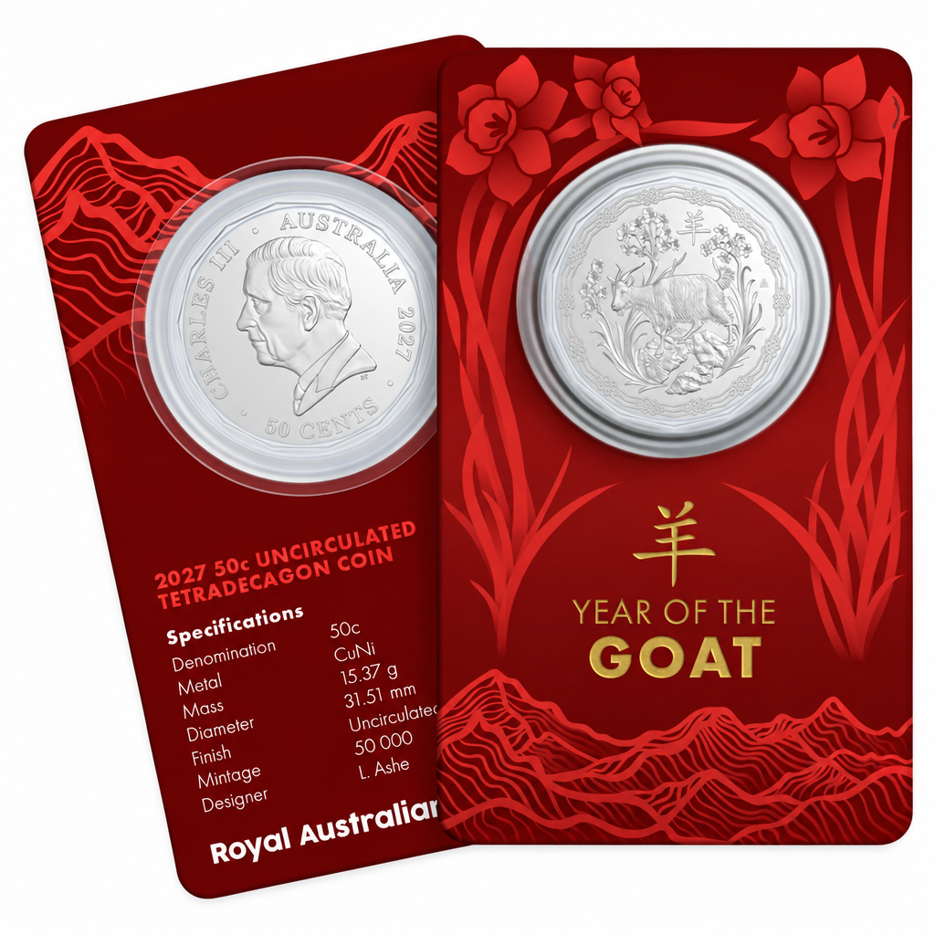 Lunar Year of the Goat - 50c Tetradecagon Coin