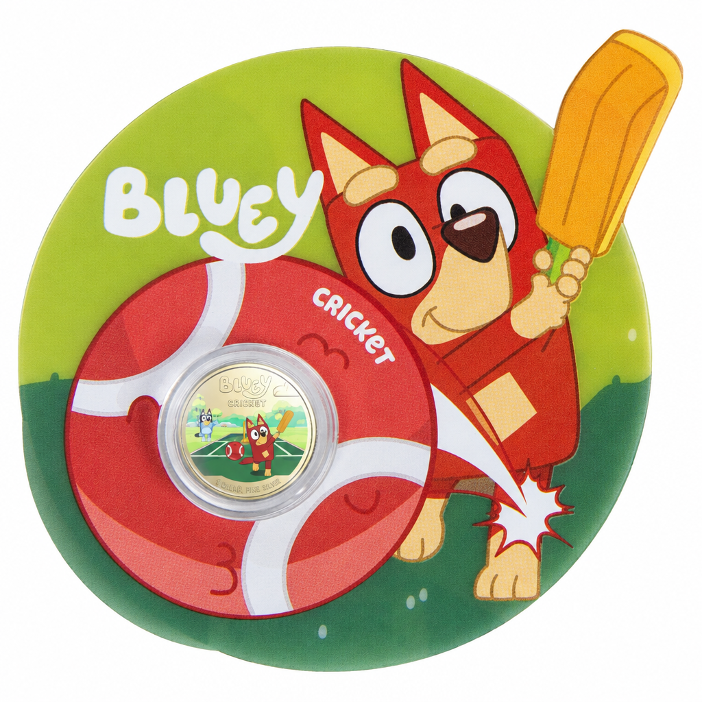 Bluey Cricket - $1 Coin