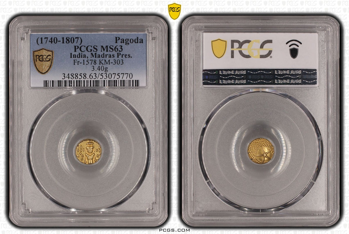 1740-1807 Gold Pagoda MS63