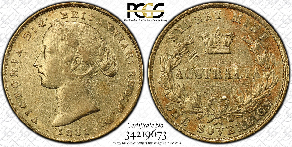 1861 Sydney Sovereign AU53