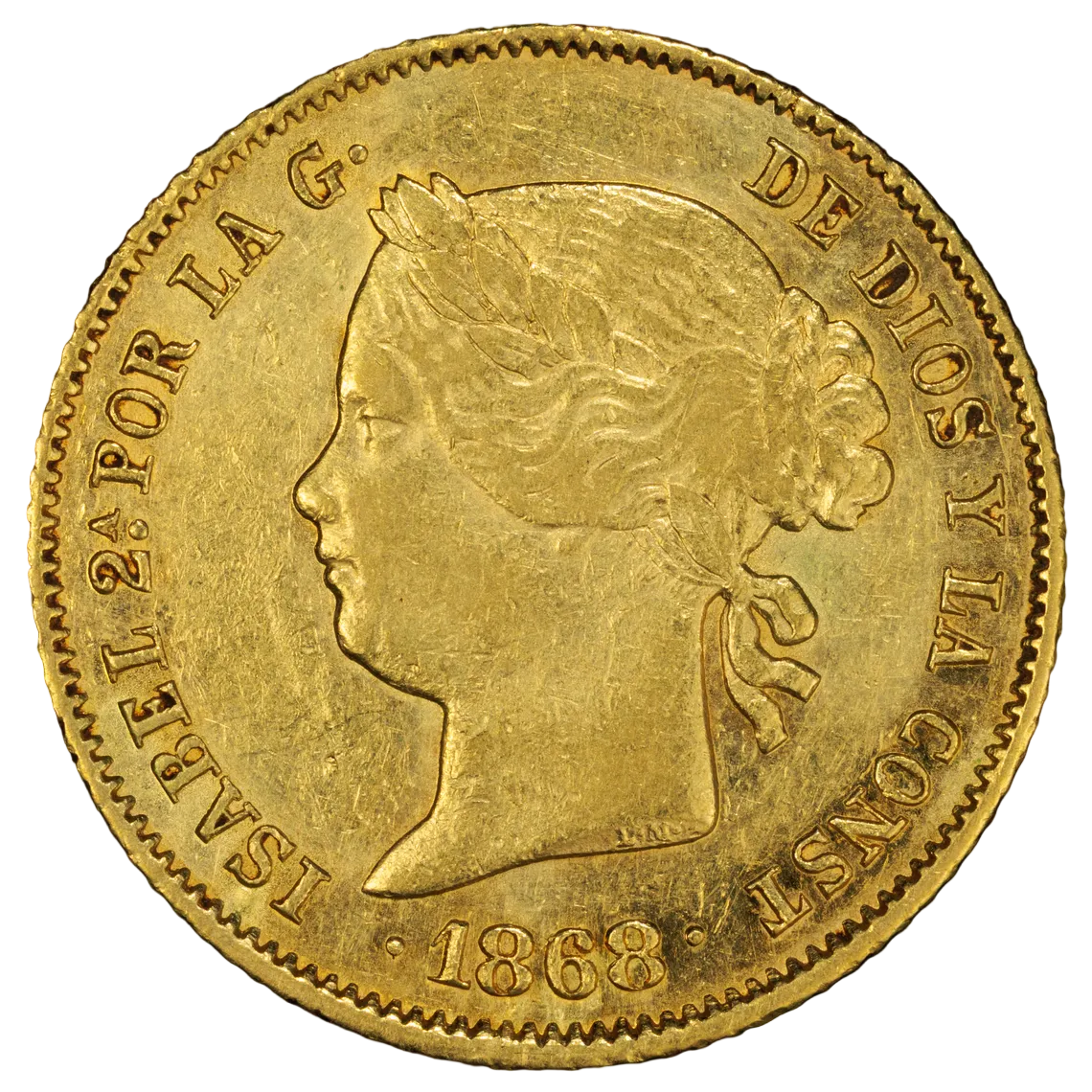 1868 4 Peso AU53