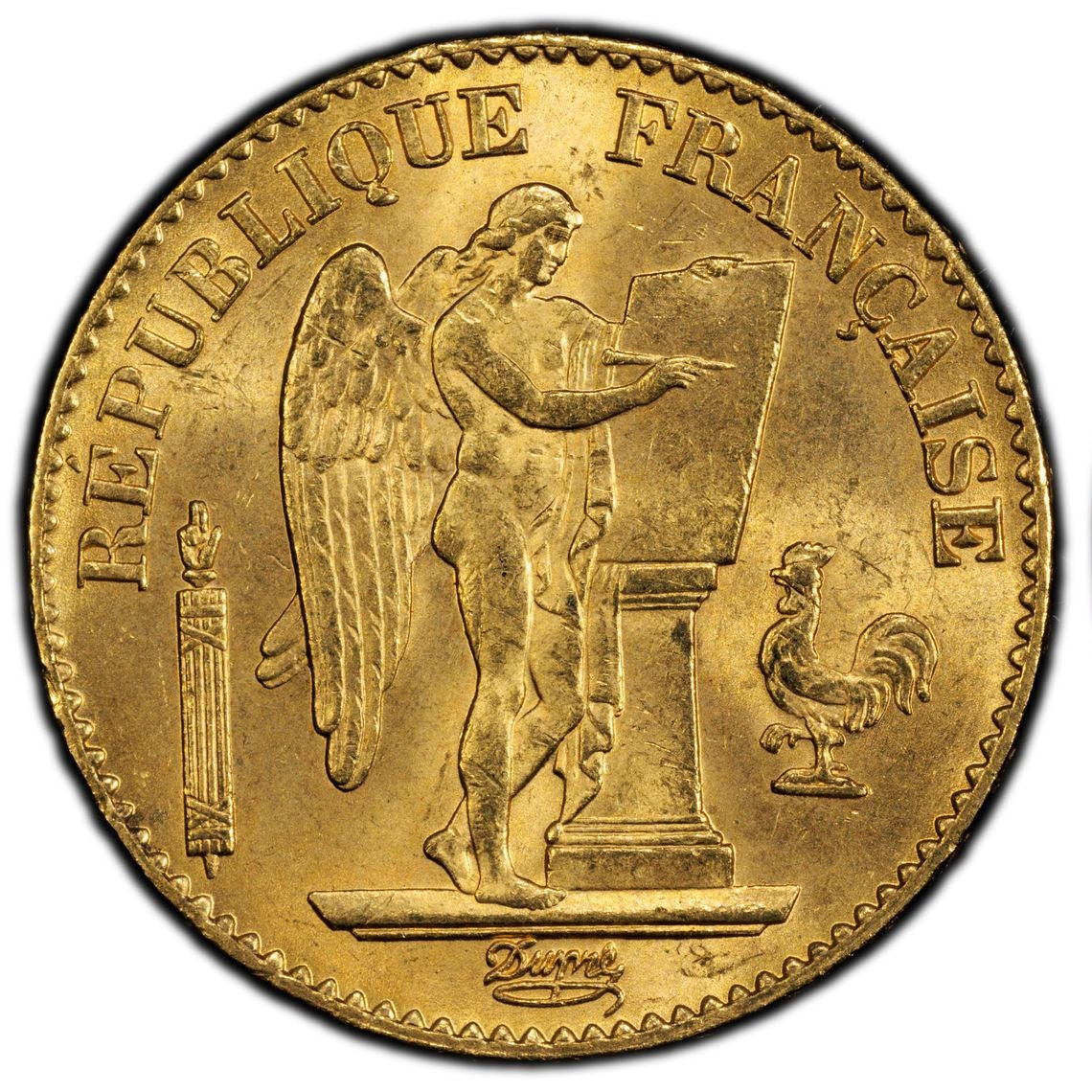 1875-A Gold 20 Francs MS64