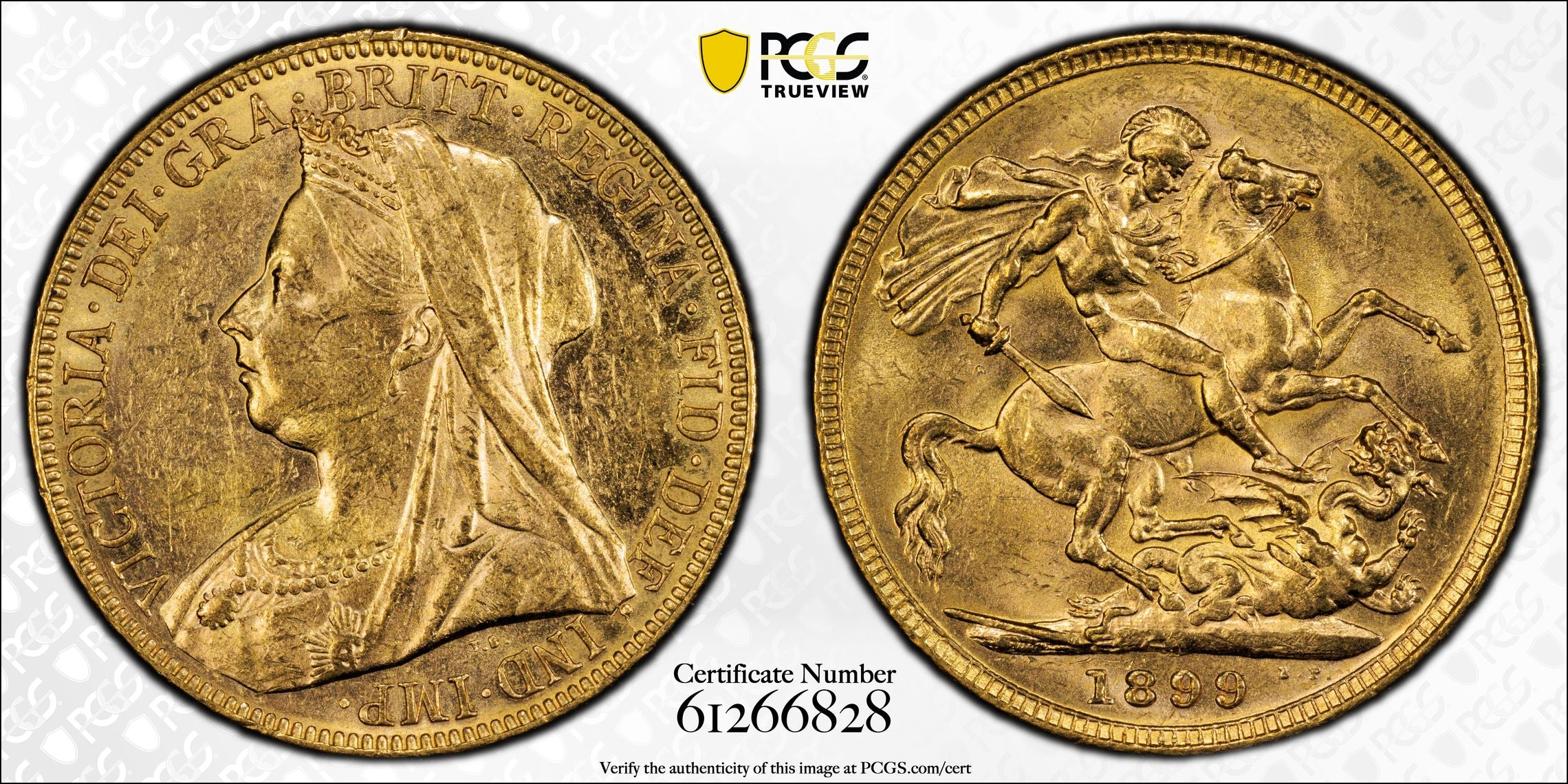 1899 Melbourne Sovereign MS61