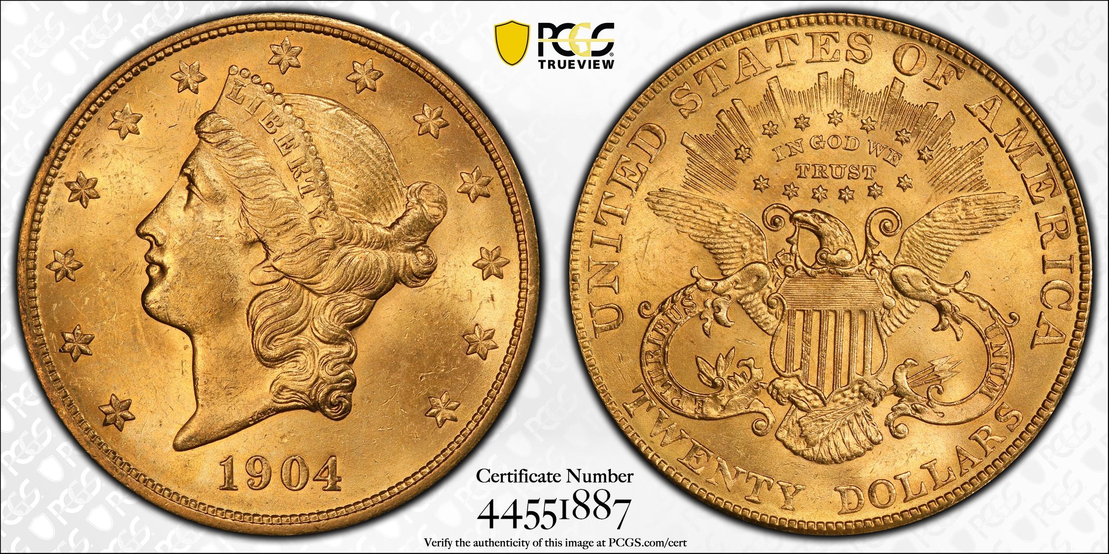 1904 $20 Double Eagle MS62