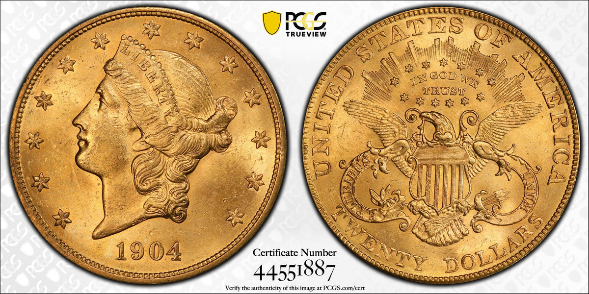 1904 $20 Double Eagle MS62