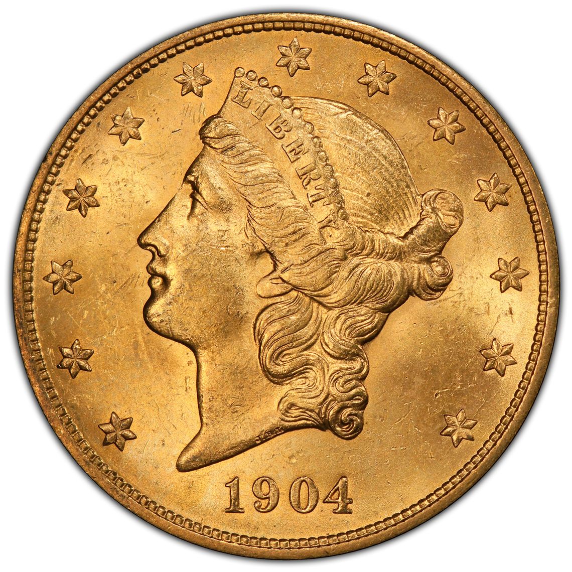 1904 $20 Double Eagle MS62