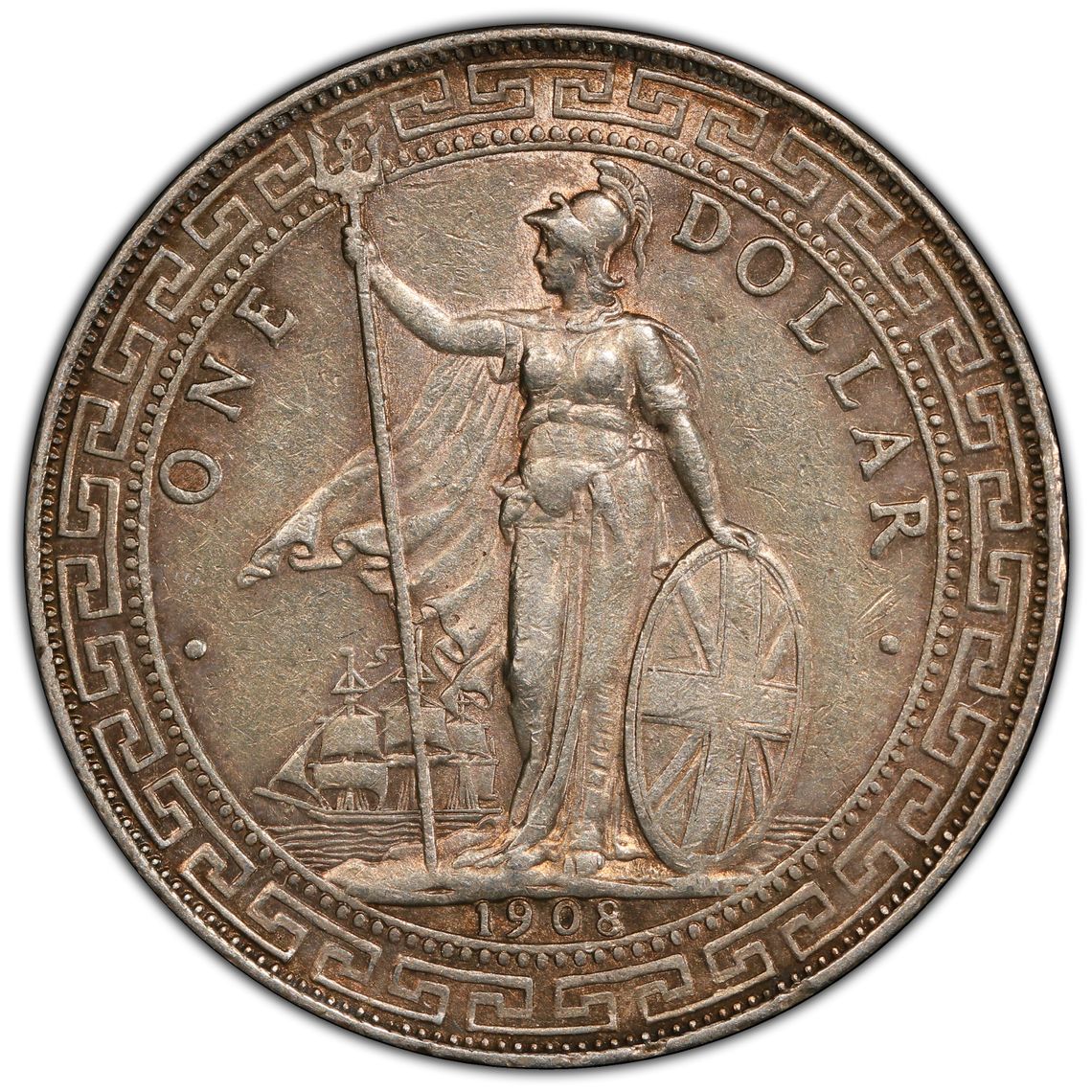 1908-B Trade Dollar AU53