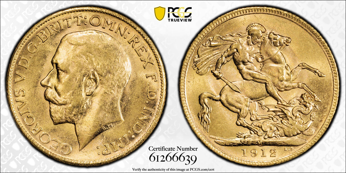 1912 Melbourne Sovereign MS63