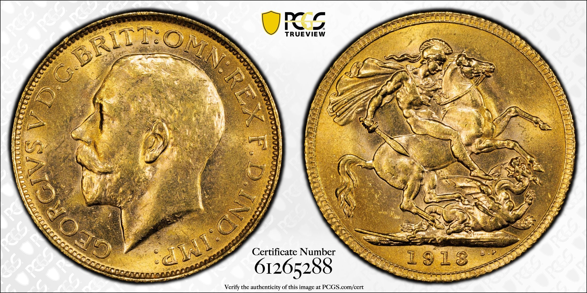 1913 Perth Sovereign MS62