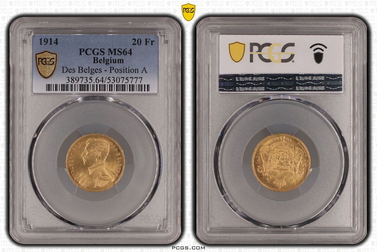 1914 20 Francs MS64