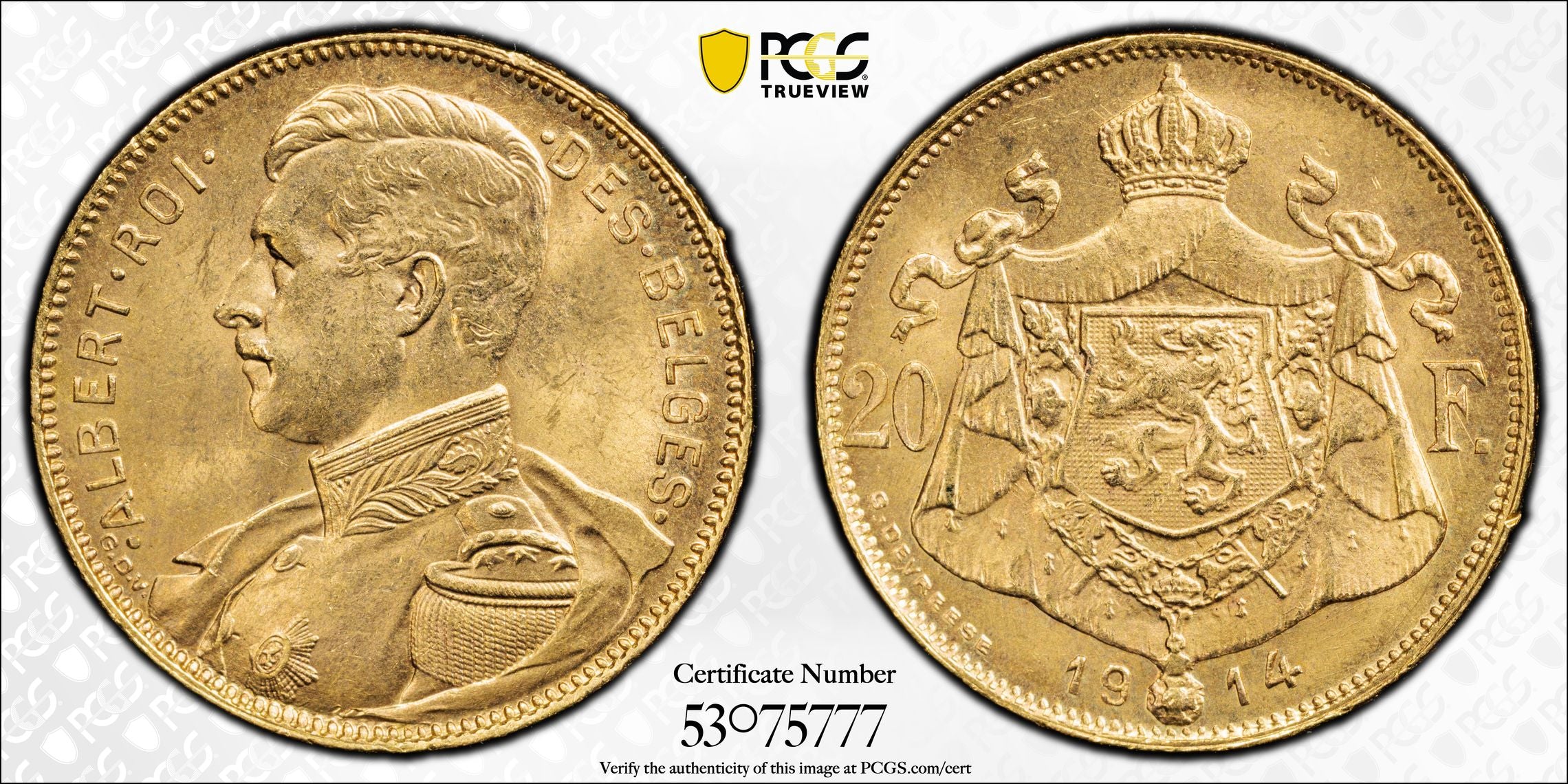 1914 20 Francs MS64
