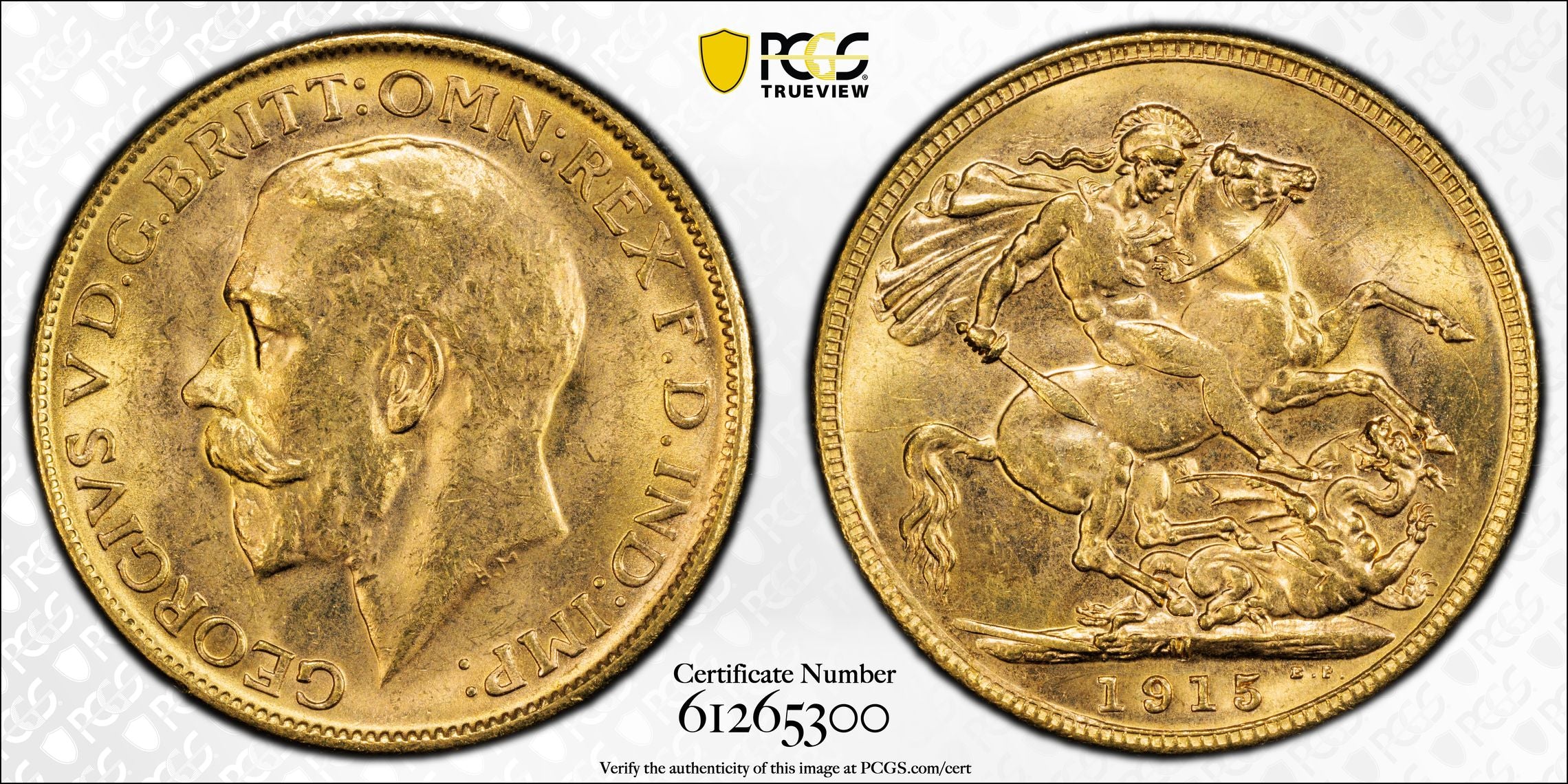 1915 Melbourne Sovereign MS63