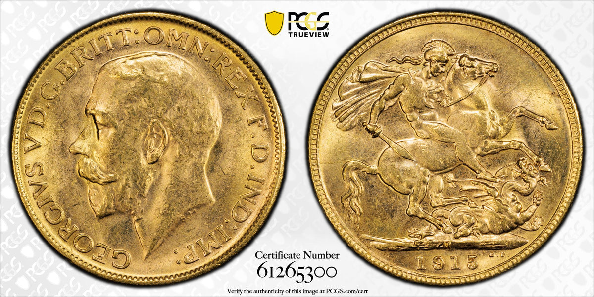 1915 Melbourne Sovereign MS63