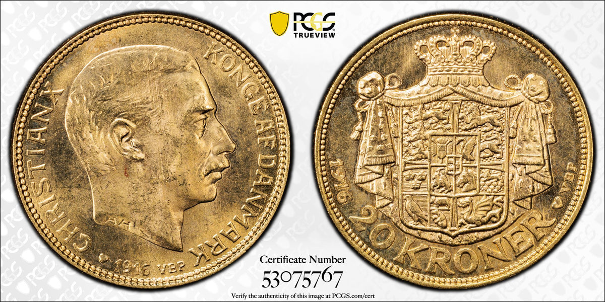 1916 20 Kroner MS64