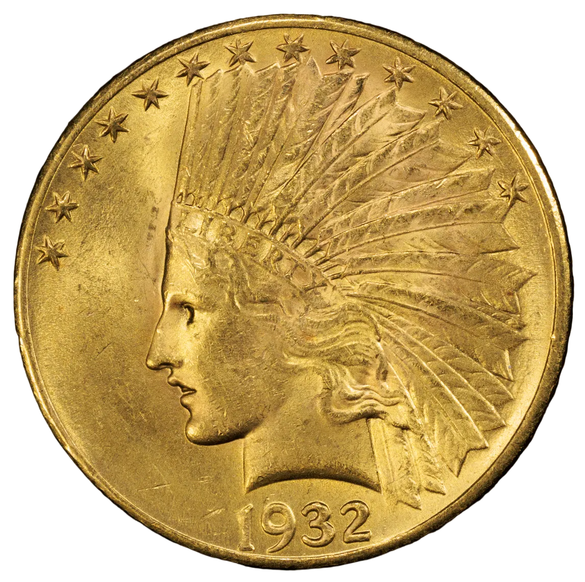 1932 $10 Indian Head MS64