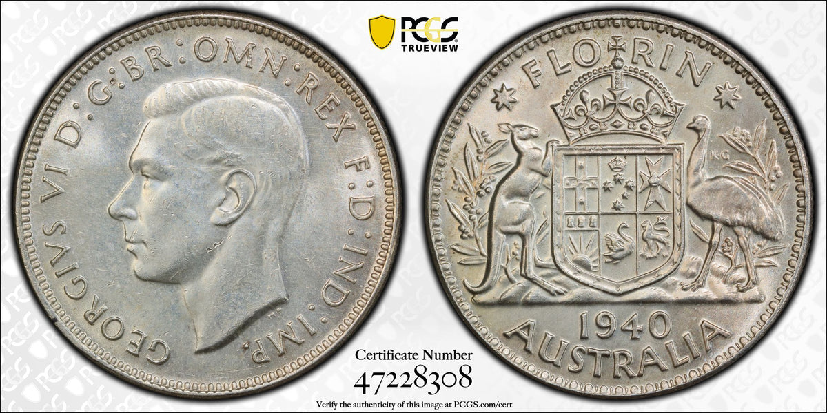 1940 Melbourne Australia Florin MS63