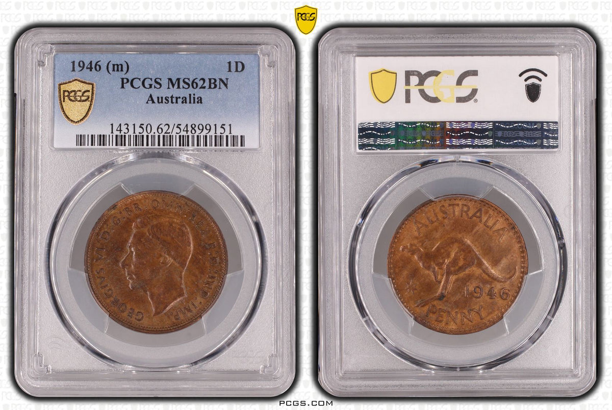 1946 Melbourne Australian Penny MS62