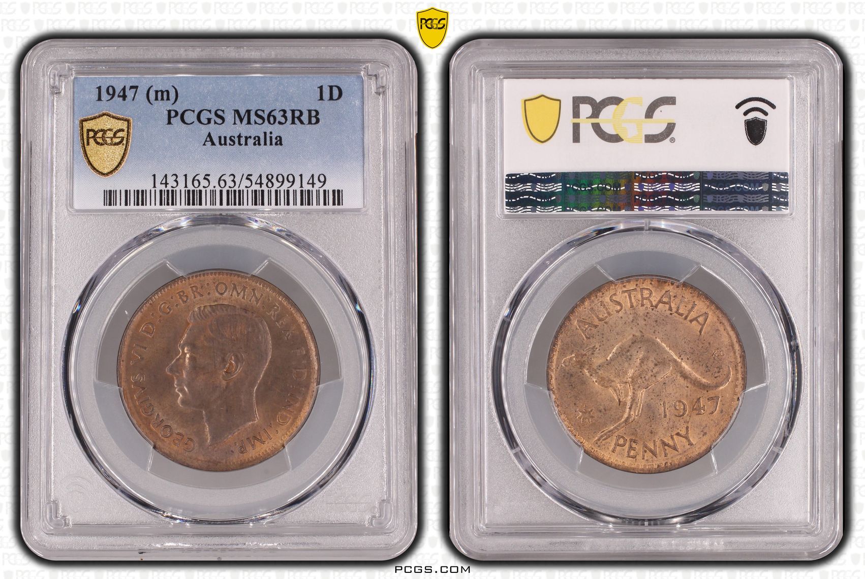 1947 Melbourne Australian Penny MS63