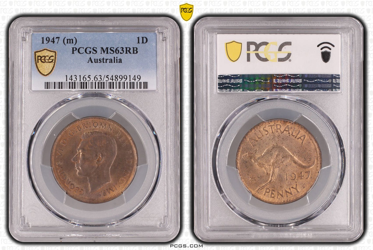 1947 Melbourne Australian Penny MS63