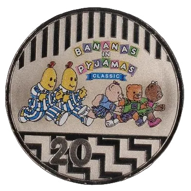 2017 Australia 20c Bananas in Pyjamas Colourised Frosted MS70