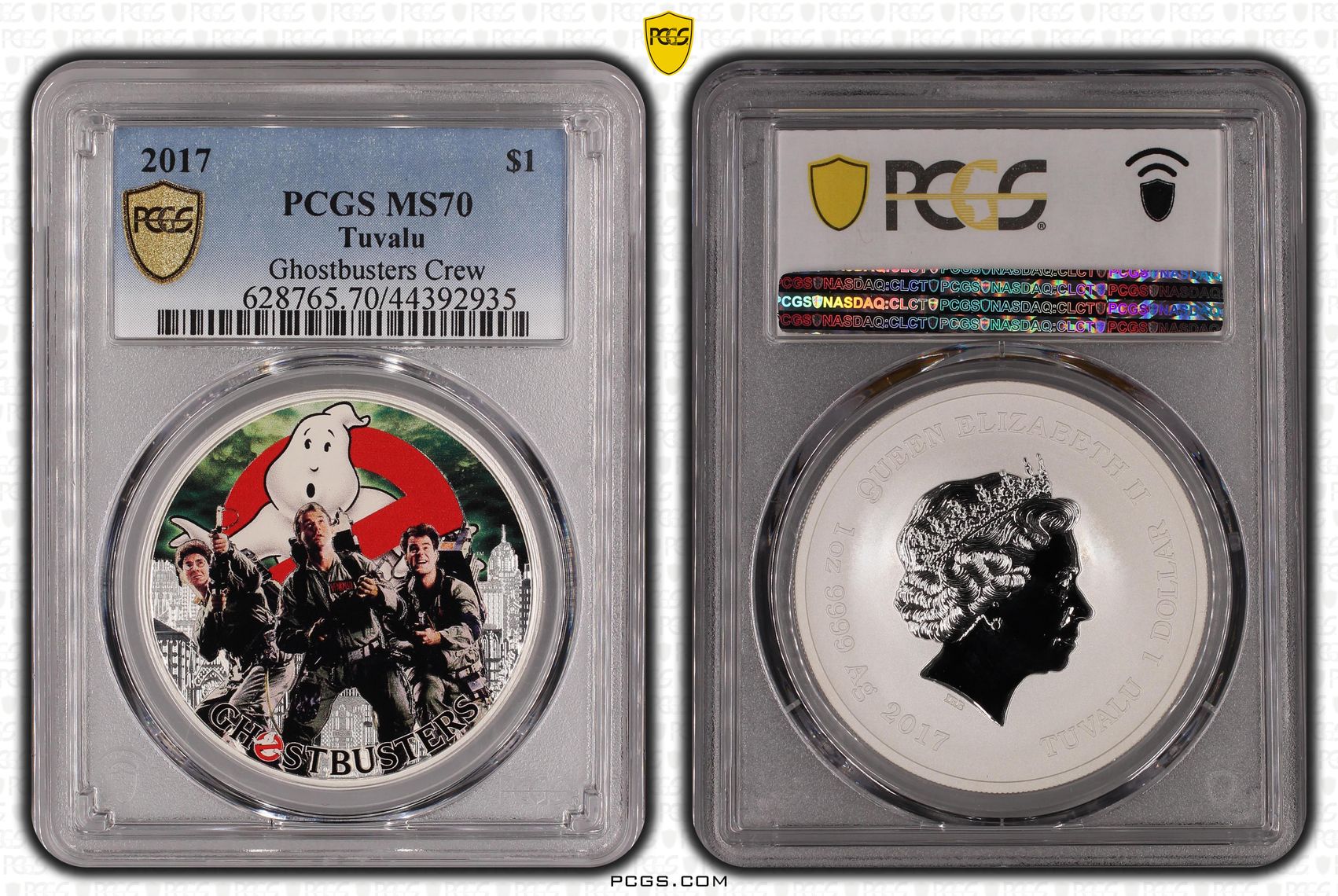 2017 Tuvalu $1 Ghostbusters Crew MS70