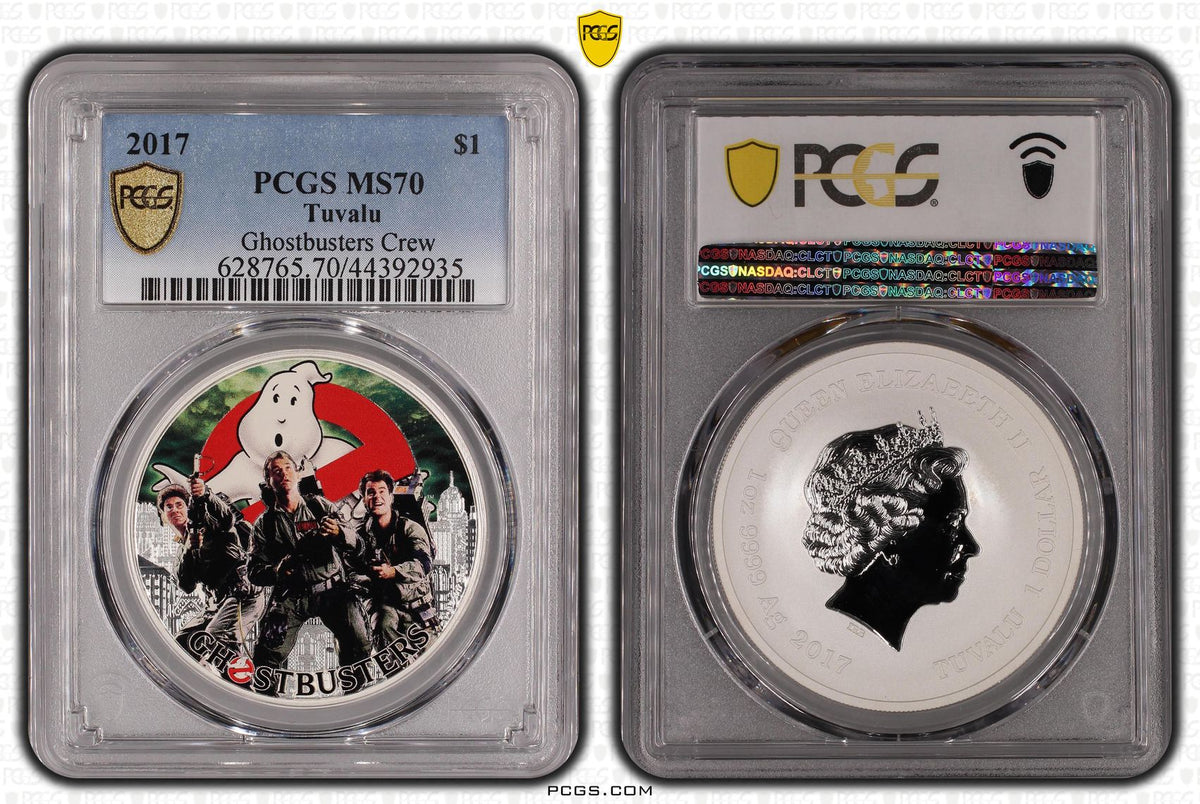 2017 Tuvalu $1 Ghostbusters Crew MS70