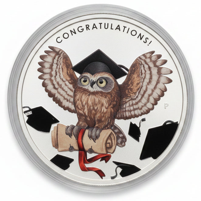 2019 Perth $1 Congratulations-Graduation 1oz Silver MS69