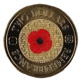 2022-C $2 Remembrance Day Colorized MS67