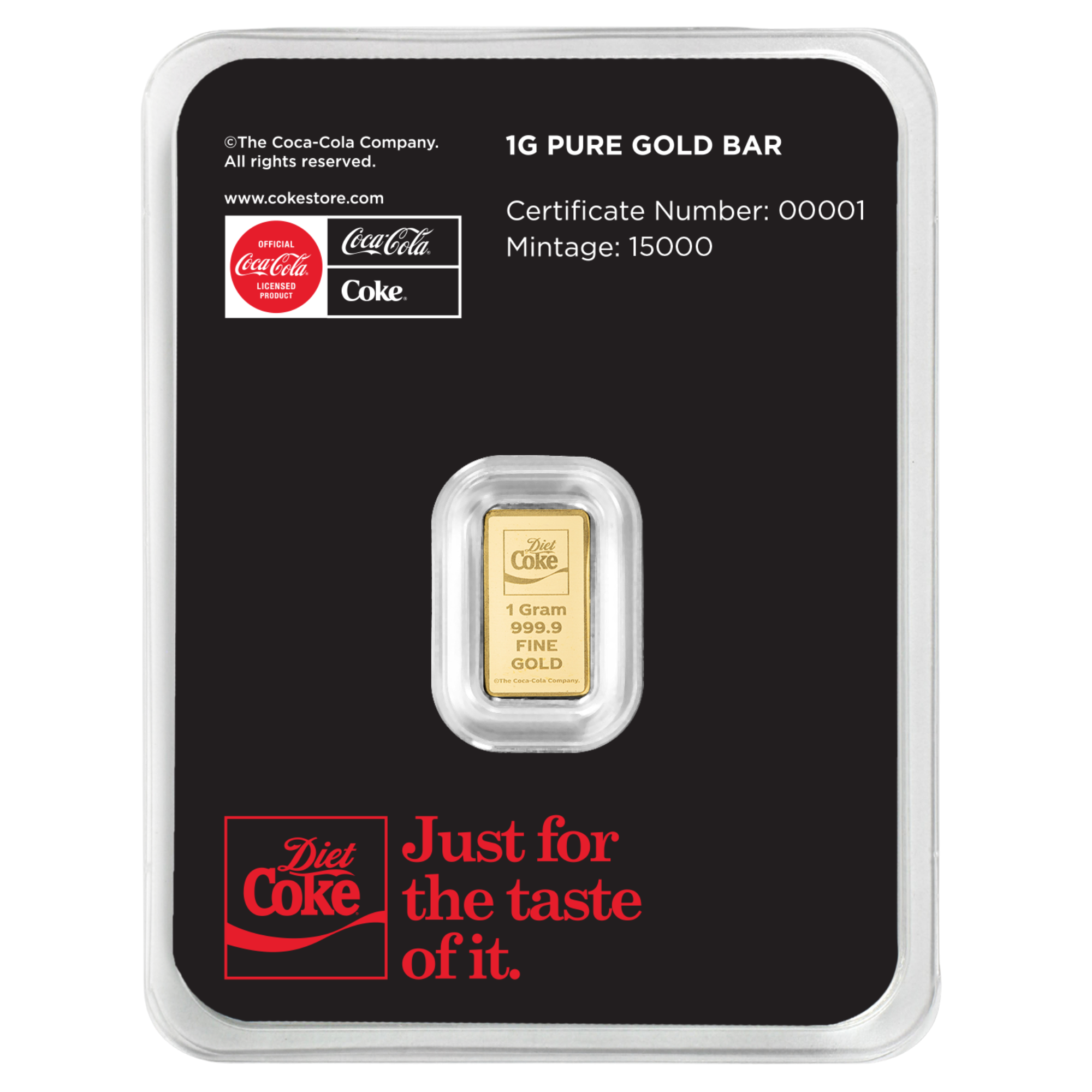 1g Gold Bar - Coca-Cola® Diet Coke