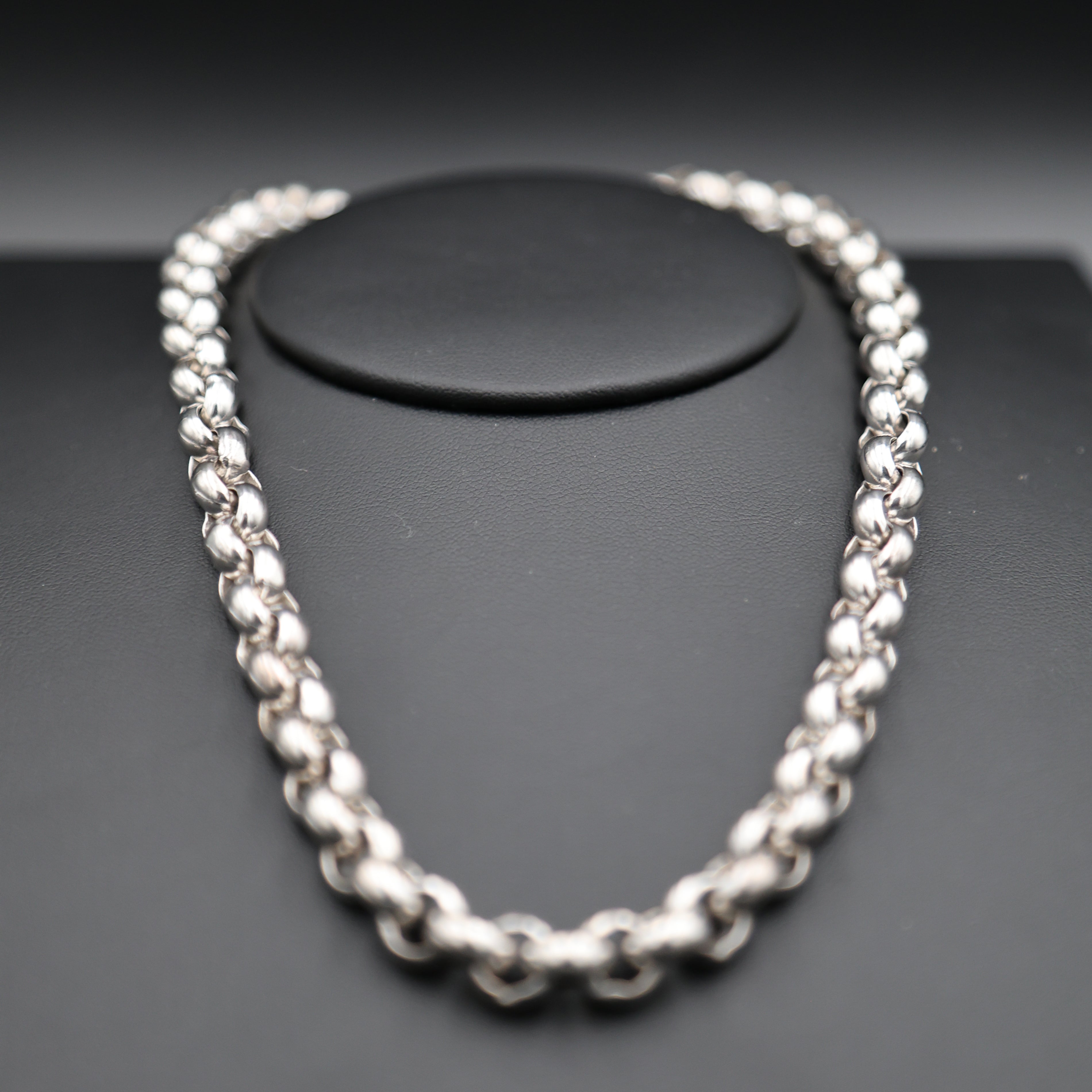 Sterling Silver, Belcher Link Necklace