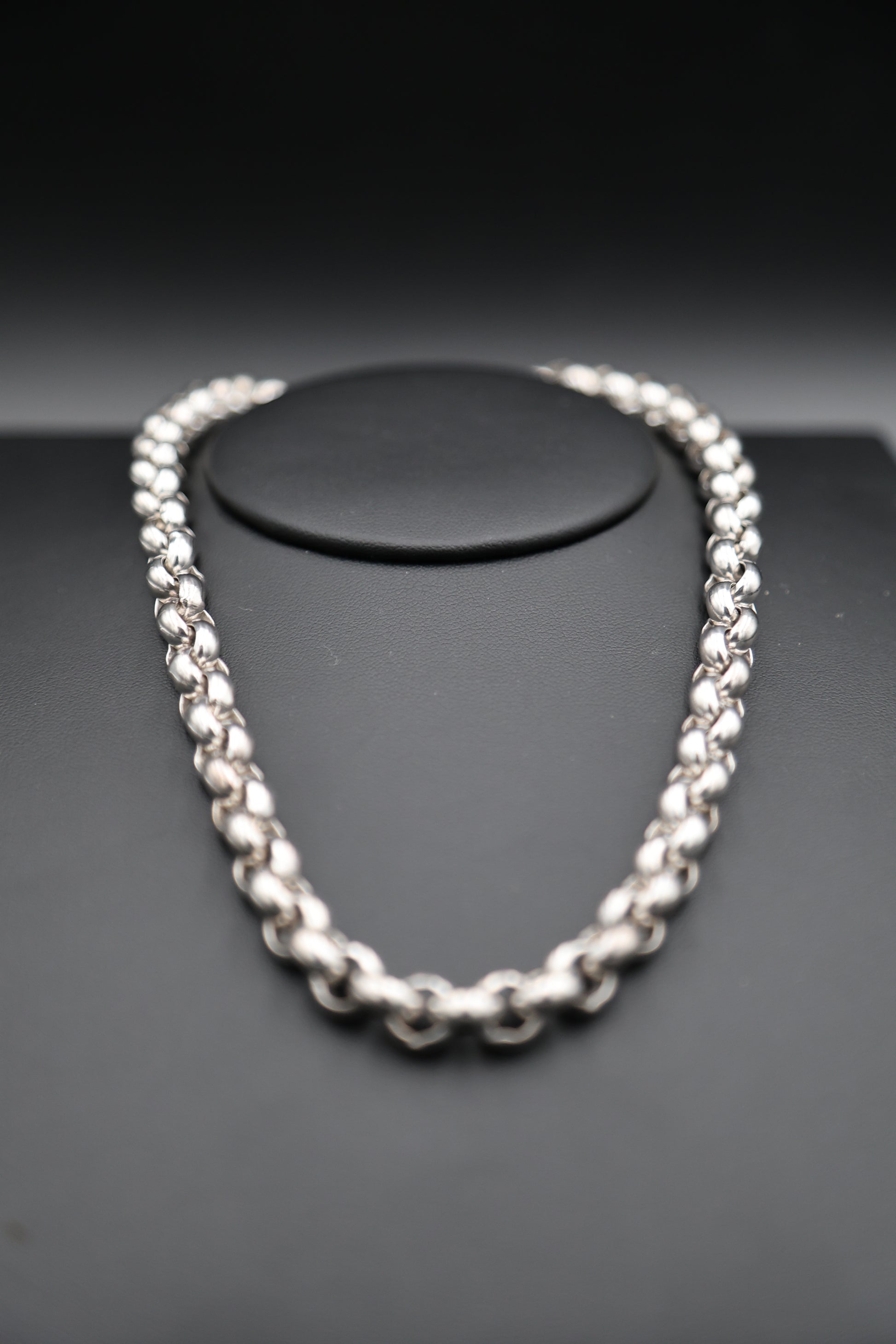 Sterling Silver, Belcher Link Necklace