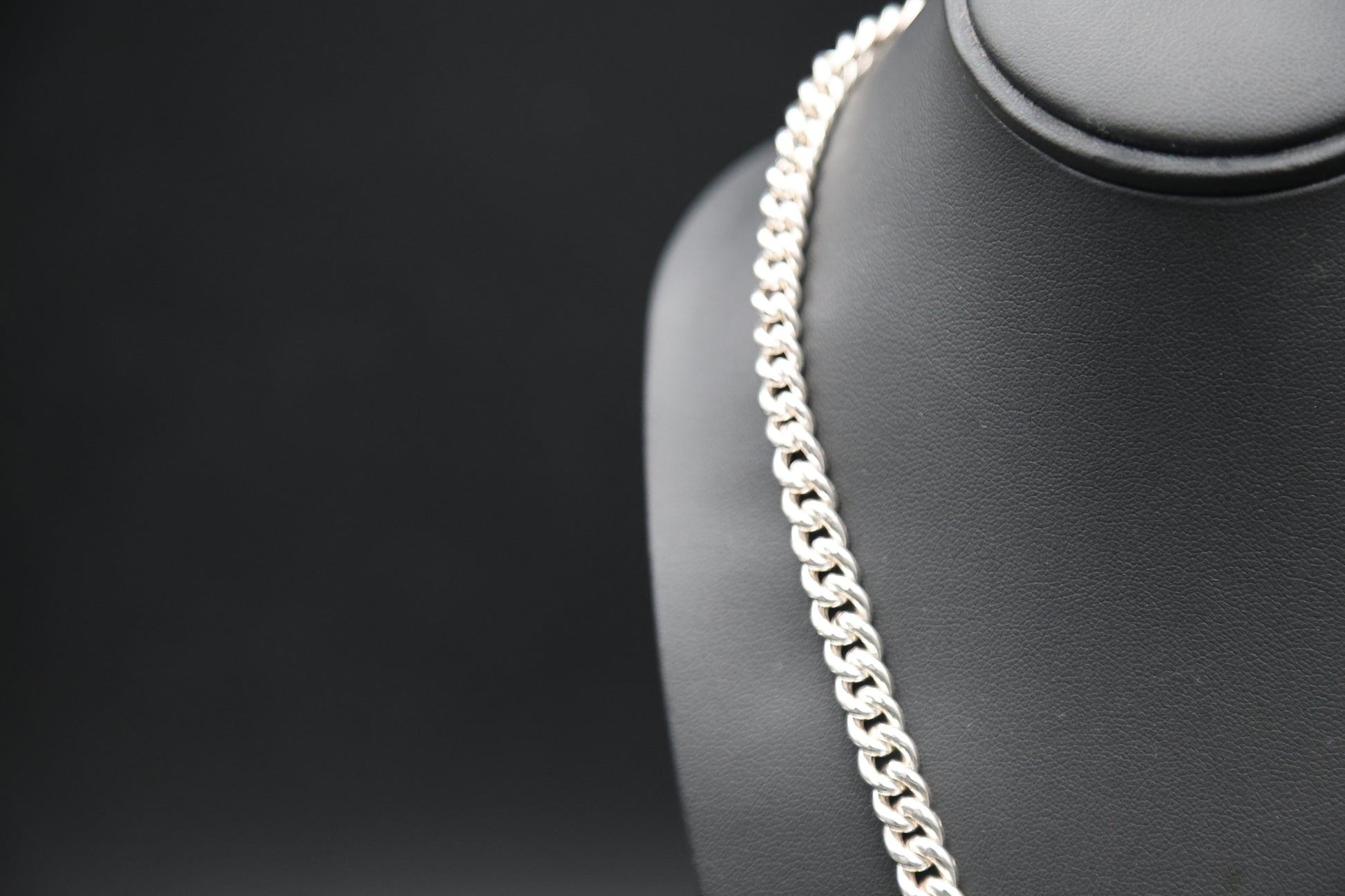 Sterling Silver Curb Link T-Bar Necklace